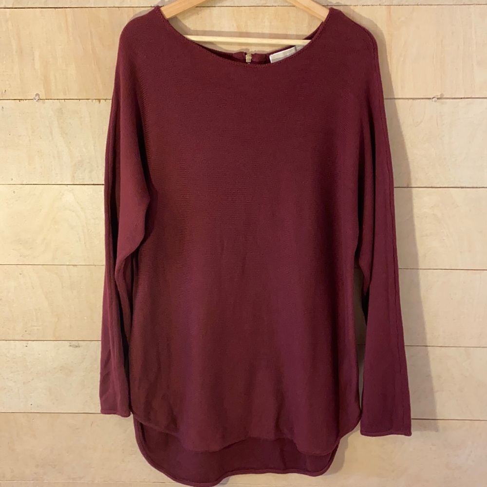 Michael Michael Kors Tunic Sweater Burgundy Large